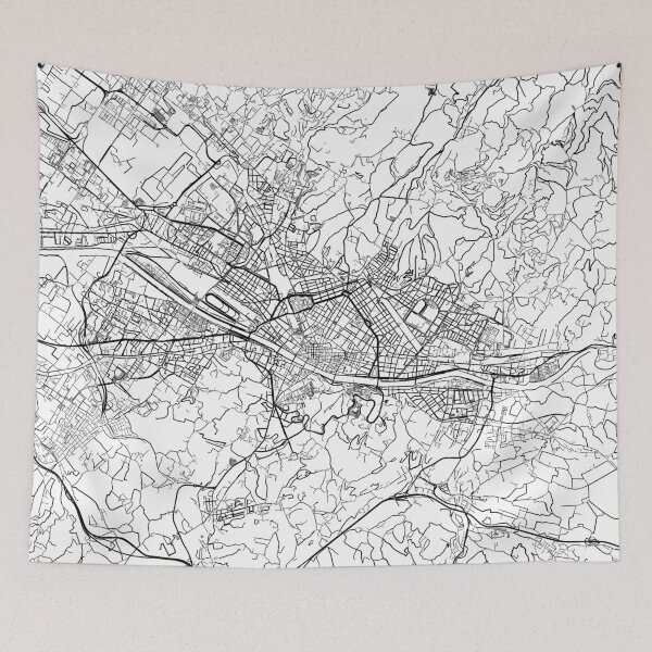 Item preview, Florence map minimalist in black and white designed and sold by DesireeVDA.