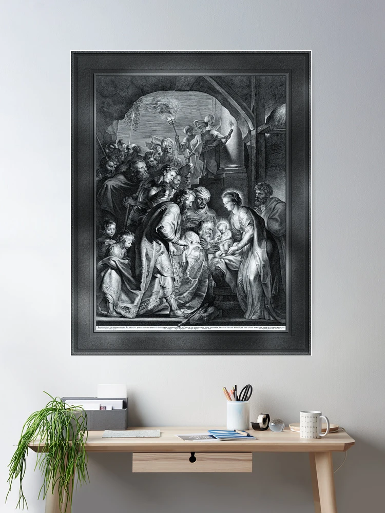 Aanbidding der Koningen by Lucas Vorsterman I Classical Art Remastered Xzendor7 Old Masters Reproductions Room Decor Poster Art Print