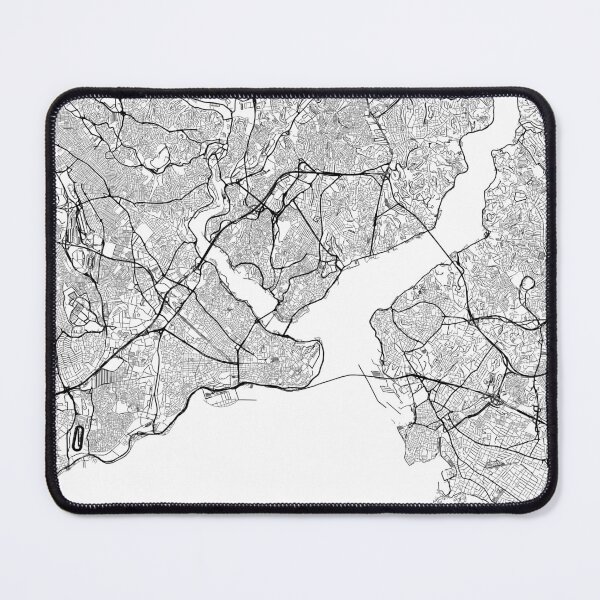 Item preview, Istanbul map minimalist in black and white designed and sold by DesireeVDA.