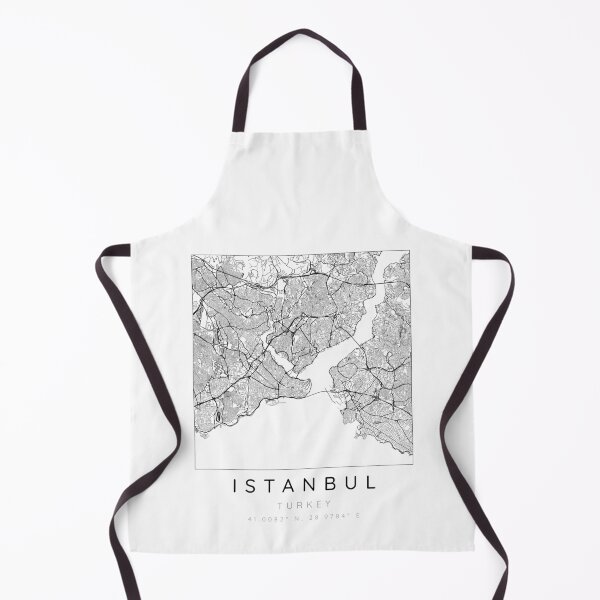 Item preview, Istanbul map minimalist in black and white designed and sold by DesireeVDA.