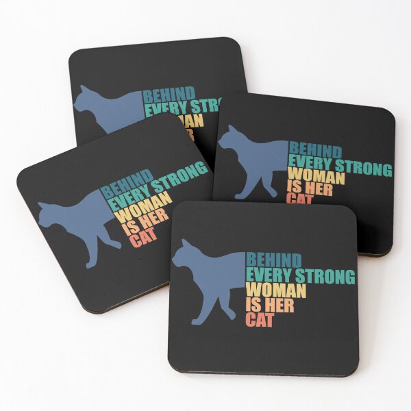 Item preview, Behind Every Strong Woman Is Her Cat designed and sold by RaybenMedia.