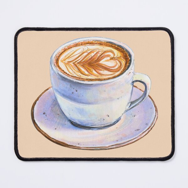 Item preview, Latte Art Cappucino Coffee in a Cup and Saucer designed and sold by Alicia Chee.