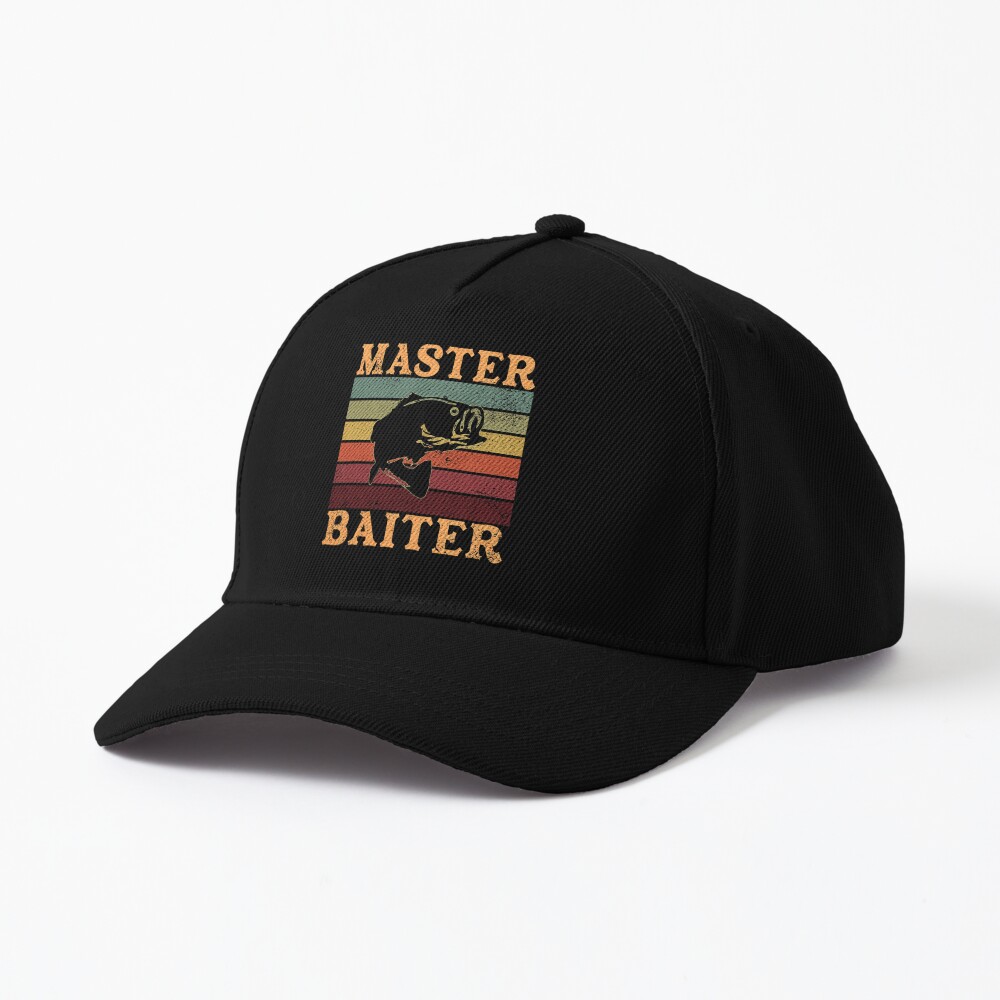 Master Baiter Funny Fisherman Meme Bass Fishing Cap sold by