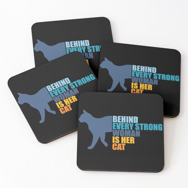 Item preview, Behind Every Strong Woman Is Her Cat designed and sold by RaybenMedia.