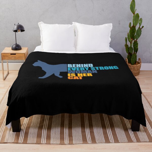 Item preview, Behind Every Strong Woman Is Her Cat designed and sold by RaybenMedia.