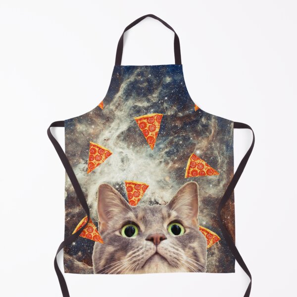 Item preview, Cat in flying pizza space, Cat Art, Collage Art, Surrealism designed and sold by avit1.