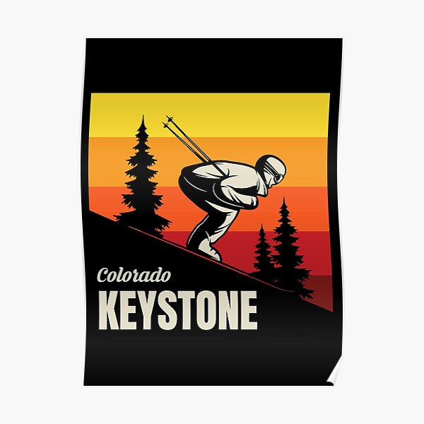 "keystone colorado skiing sunset" Poster for Sale by Colorco Redbubble