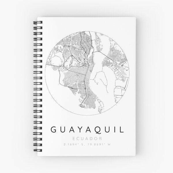 Item preview, Guayaquil map minimalist circle in black and white designed and sold by DesireeVDA.