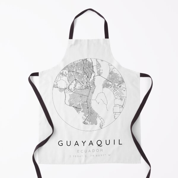 Item preview, Guayaquil map minimalist circle in black and white designed and sold by DesireeVDA.