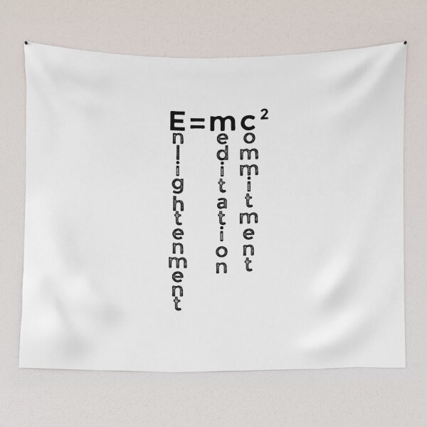 Item preview, E=mc2 enlightenment = meditation x commitment squared designed and sold by Kevin de La Tour.