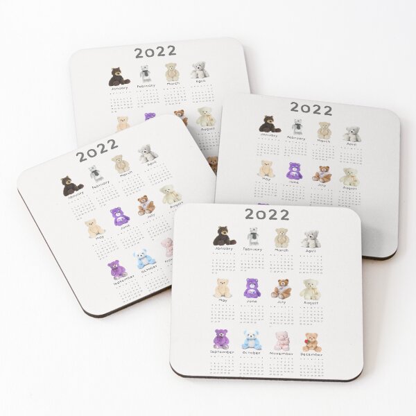 Item preview, 2022 Cute Fluffy bears calendar designed and sold by SerenaChoe.