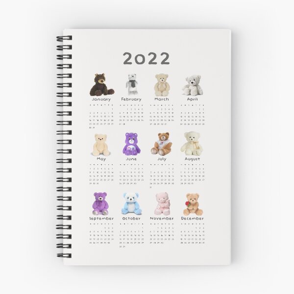 Item preview, 2022 Cute Fluffy bears calendar designed and sold by SerenaChoe.