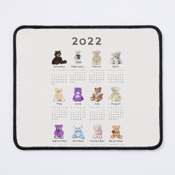 Item preview, 2022 Cute Fluffy bears calendar designed and sold by SerenaChoe.