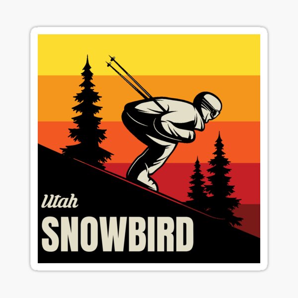 1 Vintage Ski Utah Skiing Car Snowboard Bumper Sticker decal Greatest Snow Earth 