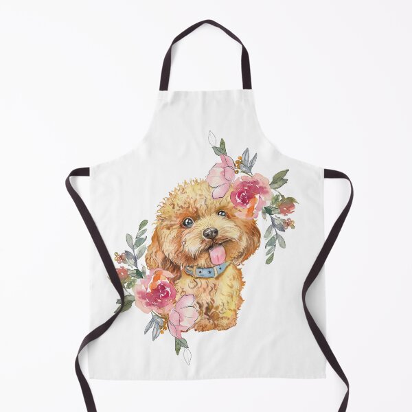 Item preview, Cute Labradoodle Puppy Dog with Flowers  designed and sold by adriana-holmes.