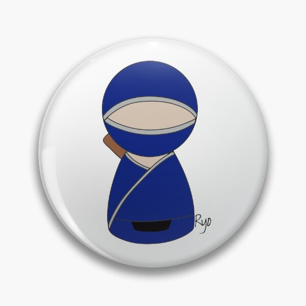 Item preview, Blue Ninja , Japanese Male Kokeshi Doll designed and sold by lmcvinco.