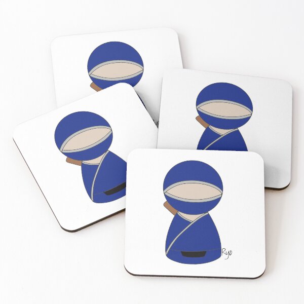 Item preview, Blue Ninja , Japanese Male Kokeshi Doll designed and sold by lmcvinco.
