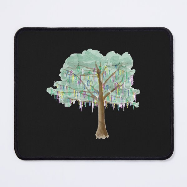 Item preview, Mardi Gras Tree - watercolor   designed and sold by GracefullyLA.