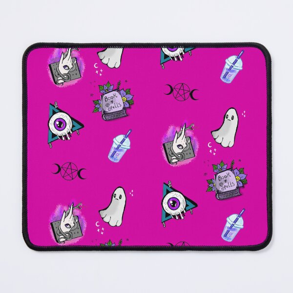 Item preview, Creepy cute Print  purple magenta pink background  designed and sold by DemonicGloom.