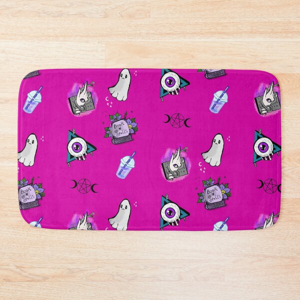 Item preview, Creepy cute Print  purple magenta pink background  designed and sold by DemonicGloom.