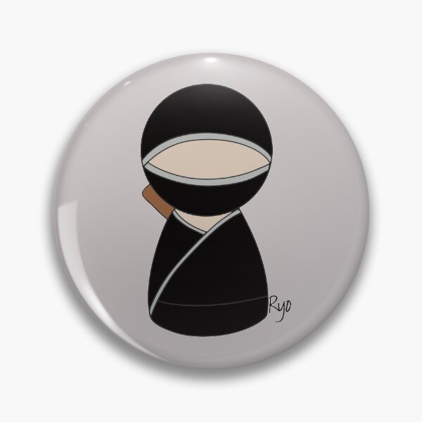 Item preview, Black Ninja , Japanese Male Kokeshi Doll designed and sold by lmcvinco.