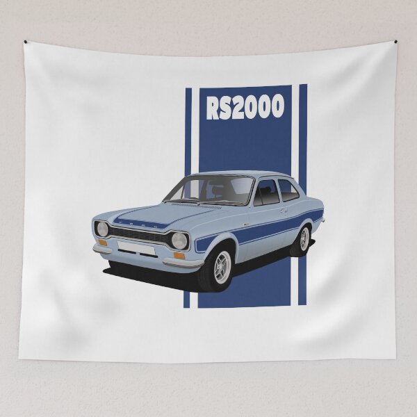 Item preview,  Ford Escort Mk1 RS2000 Olympic Blue Art Illustration designed and sold by Hamilton illustrations.