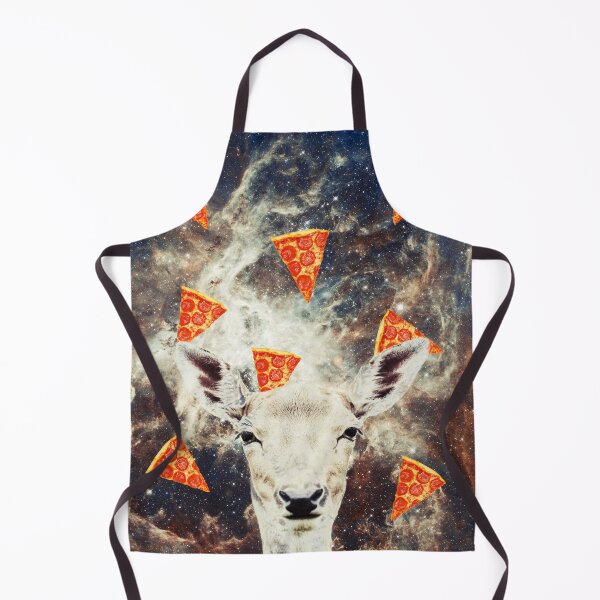 Item preview, Deer in flying pizza space, Deer Art, Collage Art, Surrealism designed and sold by avit1.