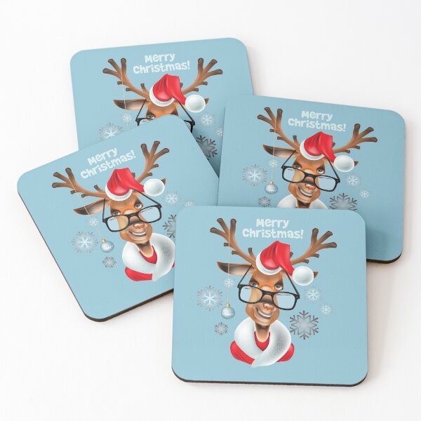 Item preview, Reindeer Santa Claud - Merry Christmas designed and sold by Marie Young.