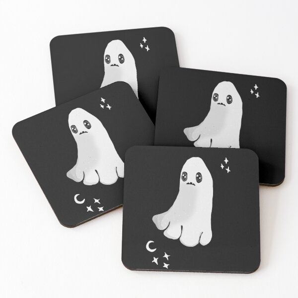 Item preview,  Cute spooky ghost Black background designed and sold by DemonicGloom.