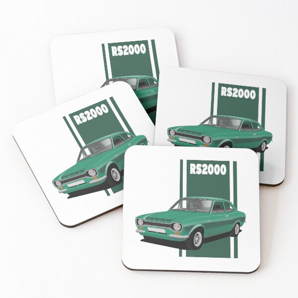 Item preview, Ford Escort Mk1 RS2000 Modena Green Art Illustration designed and sold by Hamilton illustrations.