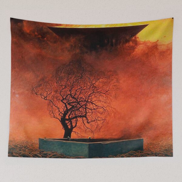 Item preview, Untitled (Steel Mill) by Zdzislaw Beksinski designed and sold by ReimagineStore.