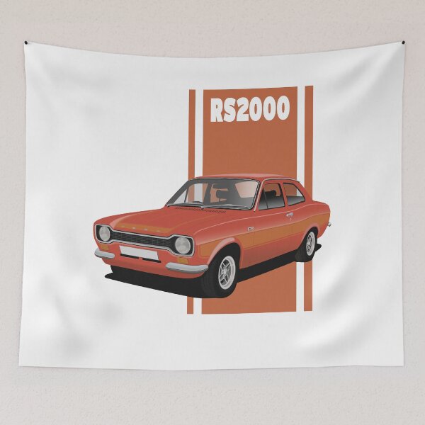 Item preview, Ford Escort Mk1 RS2000 Sebring Red Art Illustration designed and sold by Hamilton illustrations.