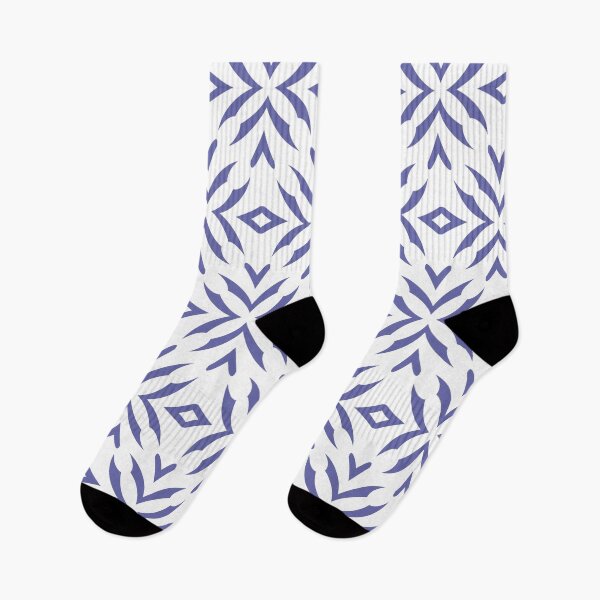 Item preview, Periwinkle and White Abstract Flower Pattern - Pantone 2022 Color of the Year Very Peri 17-3938 designed and sold by ColorOfTheYears.