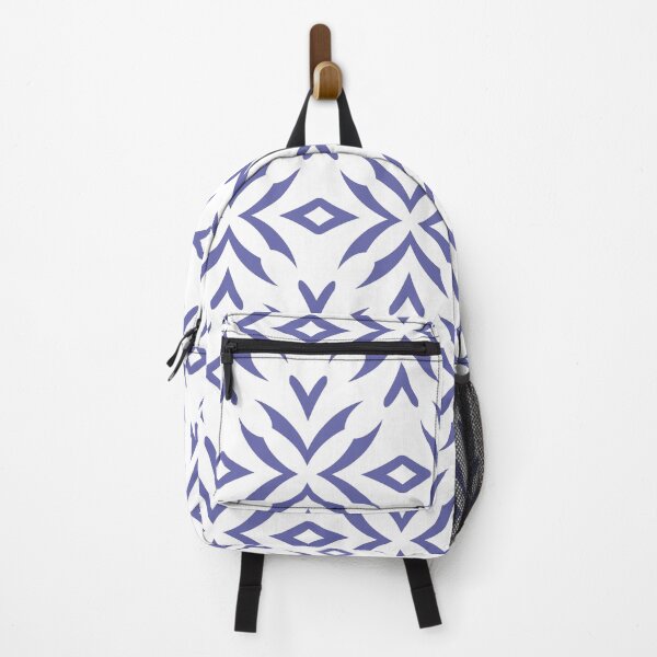 Item preview, Periwinkle and White Abstract Flower Pattern - Pantone 2022 Color of the Year Very Peri 17-3938 designed and sold by ColorOfTheYears.