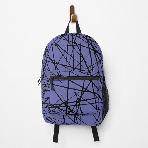 Item preview, Black and Periwinkle Criss Cross Line Pattern - Pantone 2022 Color of the Year Very Peri 17-3938 designed and sold by ColorOfTheYears.