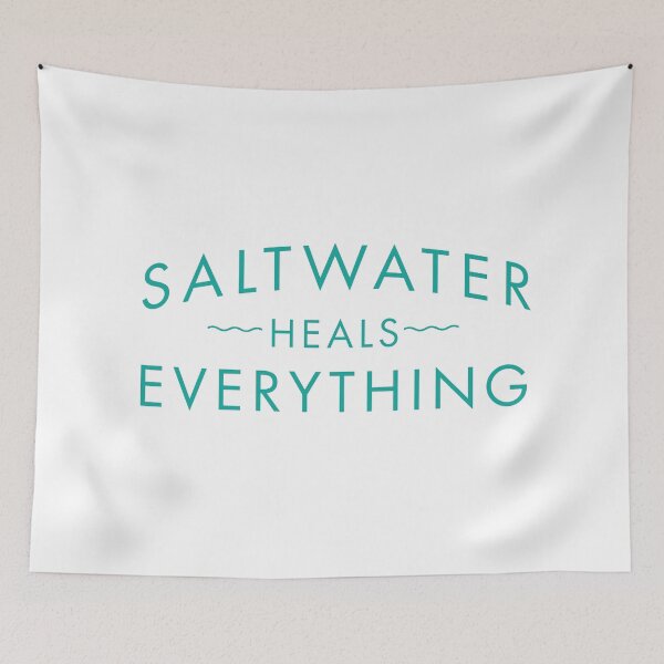 Item preview, Saltwater Heals Everything Ocean Humor Aqua Version designed and sold by remoteart.