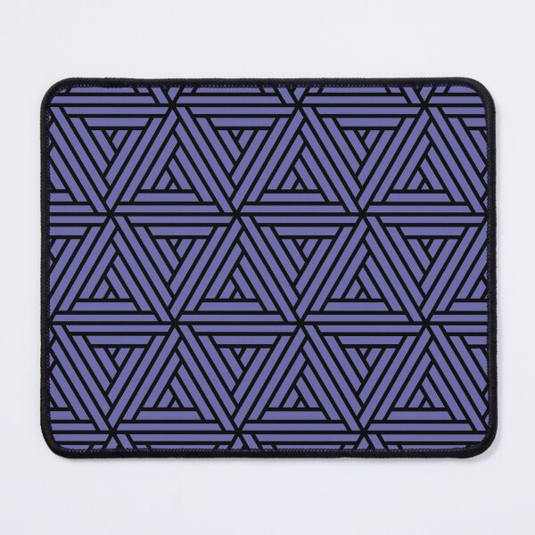 Item preview, Black and Periwinkle Shape Mosaic Pattern 2 - Pantone 2022 Color of the Year Very Peri 17-3938 designed and sold by ColorOfTheYears.