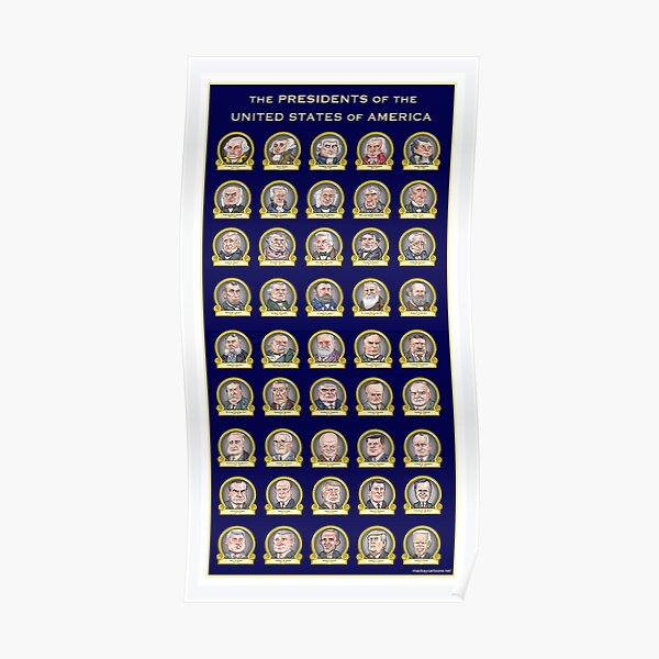 Presidents of the United States of America (Design One) Poster