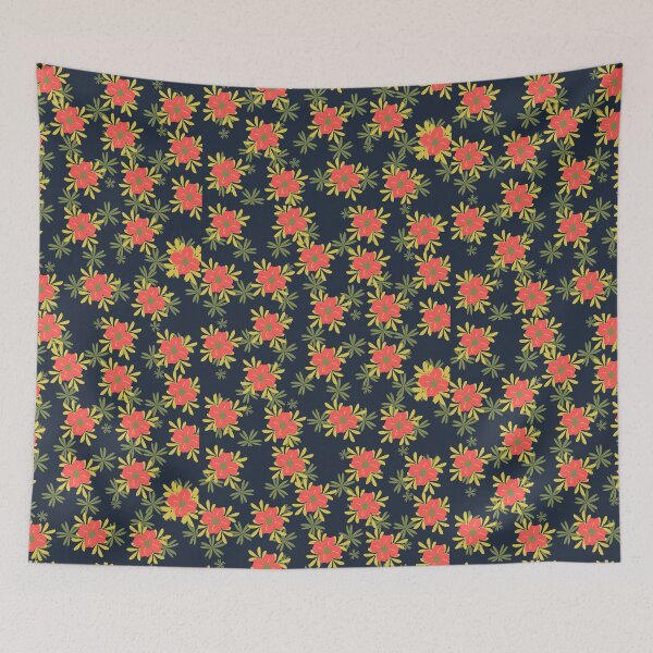 Item preview, Leaves nature pattern Festive flowers designed and sold by CoolArtByMboya.
