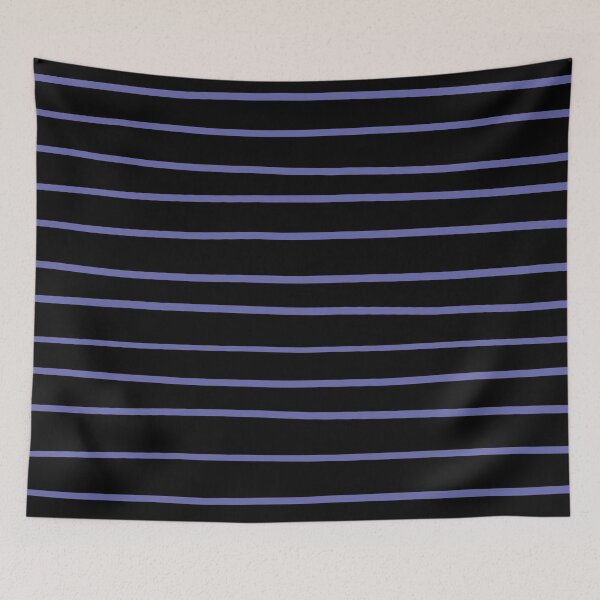 Item preview, Black and Periwinkle Horizontal Line Pattern - Pantone 2022 Color of the Year Very Peri 17-3938 designed and sold by ColorOfTheYears.