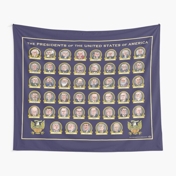Presidents of the United States of America (Design Two) Tapestry