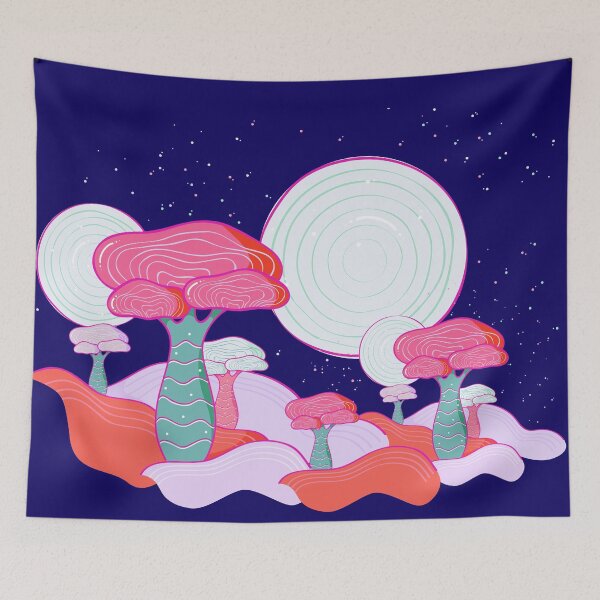 Item preview, Kawaii anime space trees | Red designed and sold by Lena Morf.