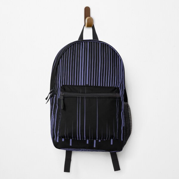 Item preview, Black and Periwinkle Frequency Line Art Pattern - Pantone 2022 Color of the Year Very Peri 17-3938 designed and sold by ColorOfTheYears.