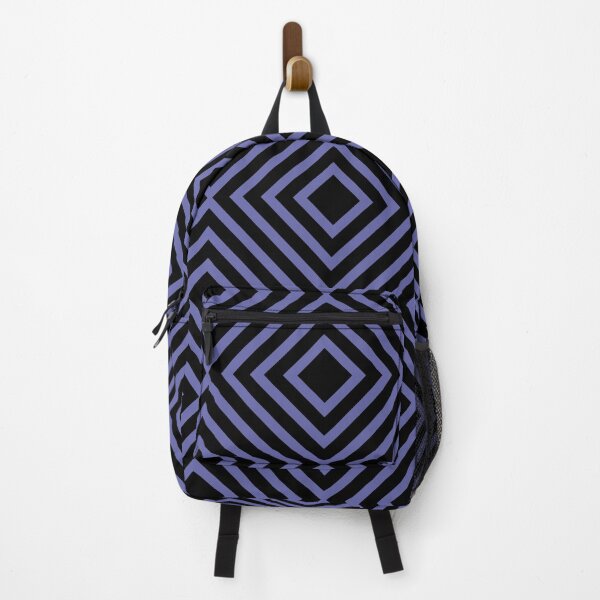 Item preview, Black and Periwinkle Minimal Square Line Pattern - Pantone 2022 Color of the Year Very Peri 17-3938 designed and sold by ColorOfTheYears.
