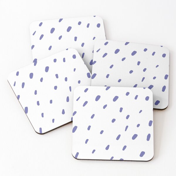 Item preview, Periwinkle and White Blot Spots - Polka Dot Pattern Pantone 2022 Color of the Year Very Peri 17-3938 designed and sold by ColorOfTheYears.