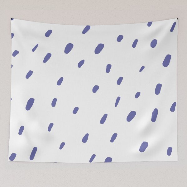 Item preview, Periwinkle and White Blot Spots - Polka Dot Pattern Pantone 2022 Color of the Year Very Peri 17-3938 designed and sold by ColorOfTheYears.