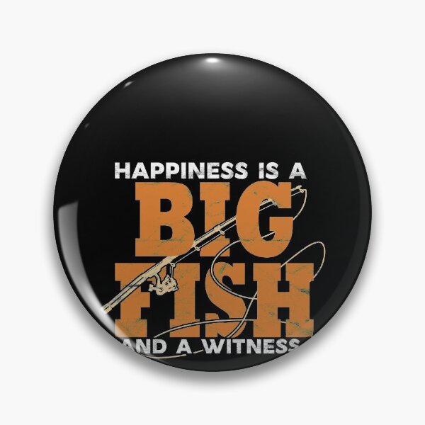 Item preview, Happiness is A Big Fish And A Witness Funny Retro Fisherman designed and sold by ACHRAF877.