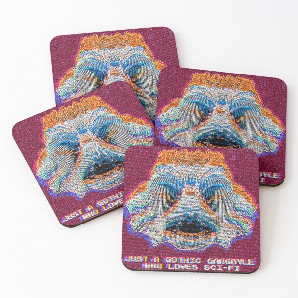 Item preview, Just a gothic gargoyle who loves sci fi - funny dystopian pop art designed and sold by Xdelacra.