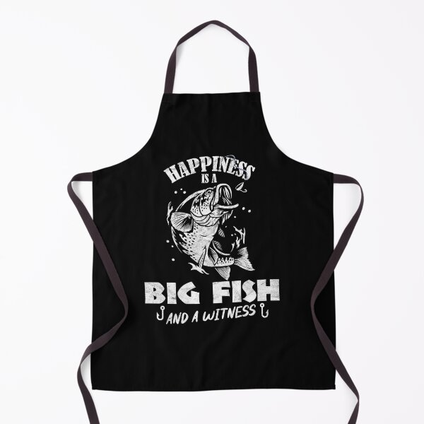 Item preview, Happiness is A Big Fish And A Witness Funny Retro Fisherman designed and sold by ACHRAF877.