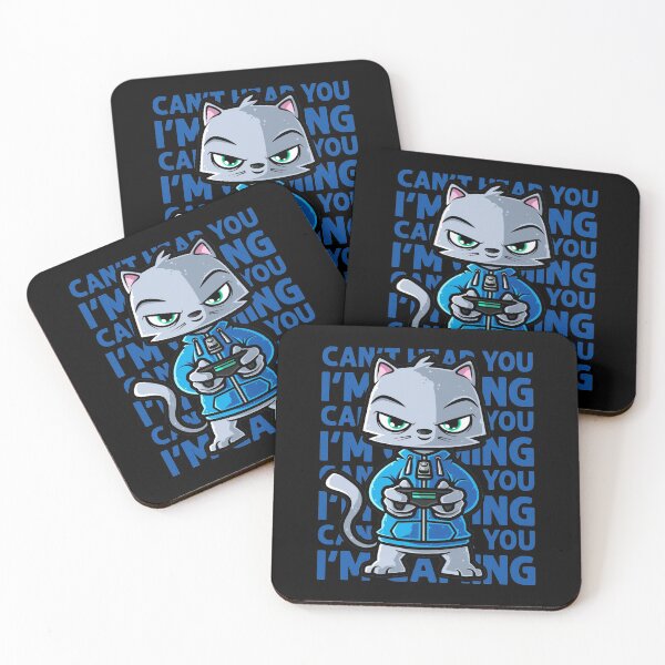 Item preview, Can't Hear You I'm Gaming - Nerd Kitten Cat Gaming design designed and sold by theodoros20.